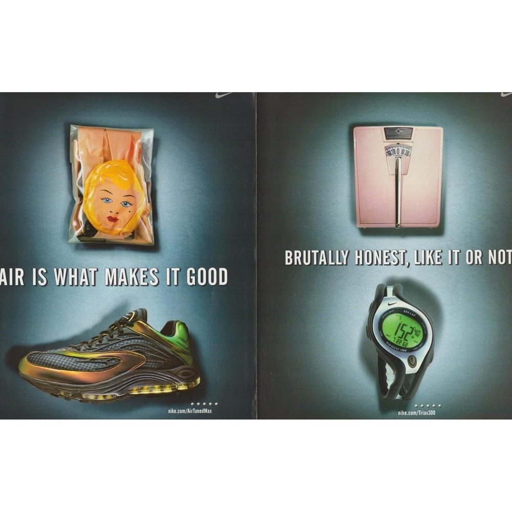 Vintage 1999 Nike Air Vintage Print Ad Tuned Max y2k Running Shoes Sneaker Decor